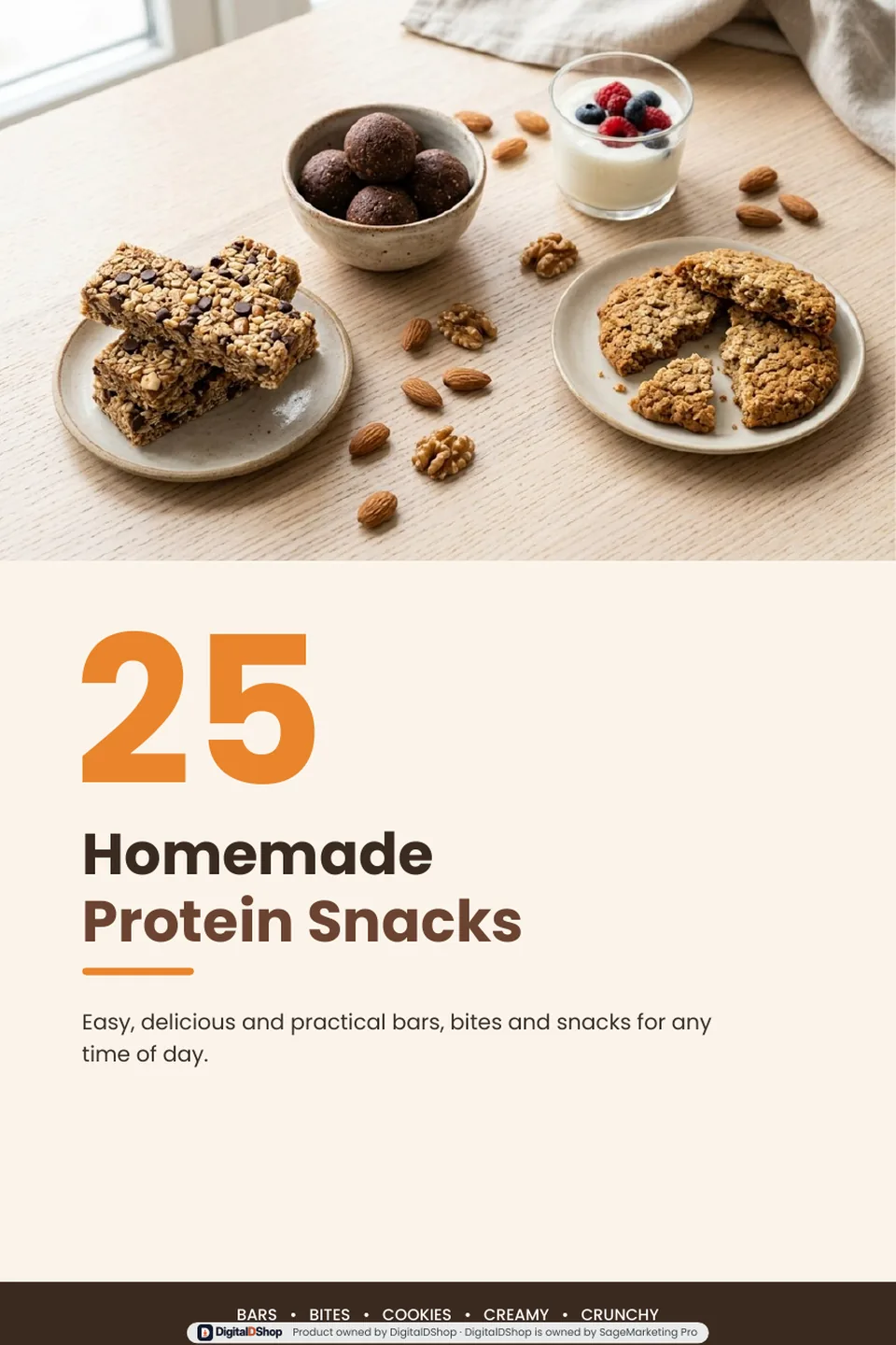 Cover of the ebook 25 Homemade Protein Snacks