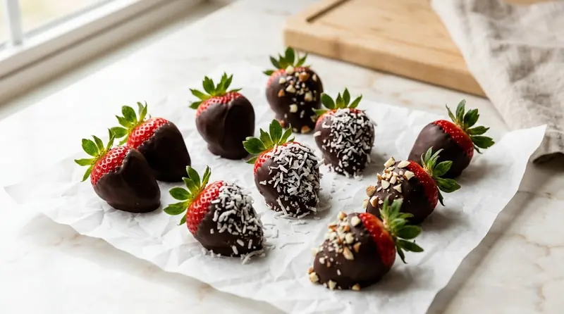 Dark Chocolate Dipped Strawberries