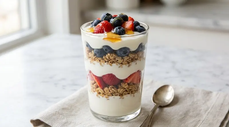 Yogurt Parfait with Fruit and Granola