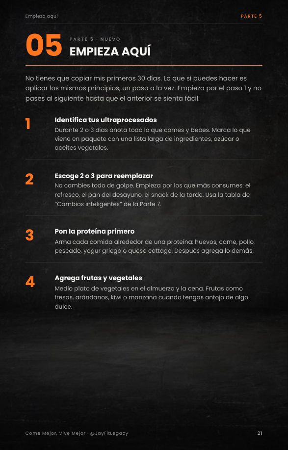 Página Empieza aquí con los primeros pasos