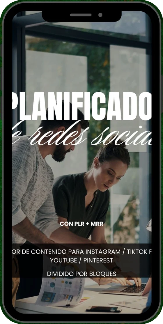 Portada del Planificador de Redes Sociales mostrada en la pantalla de un celular