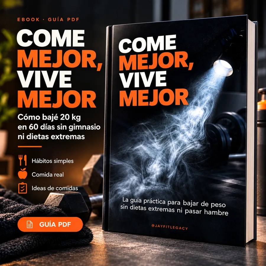 Portada de la guía Come Mejor, Vive Mejor de JayFit Legacy
