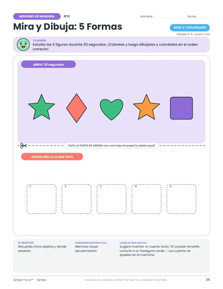 Mira y Dibuja: 5 Formas